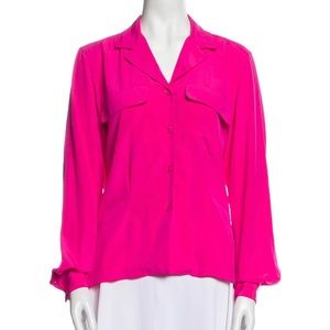 Vintage Christian Dior Hot Pink Button Down US4